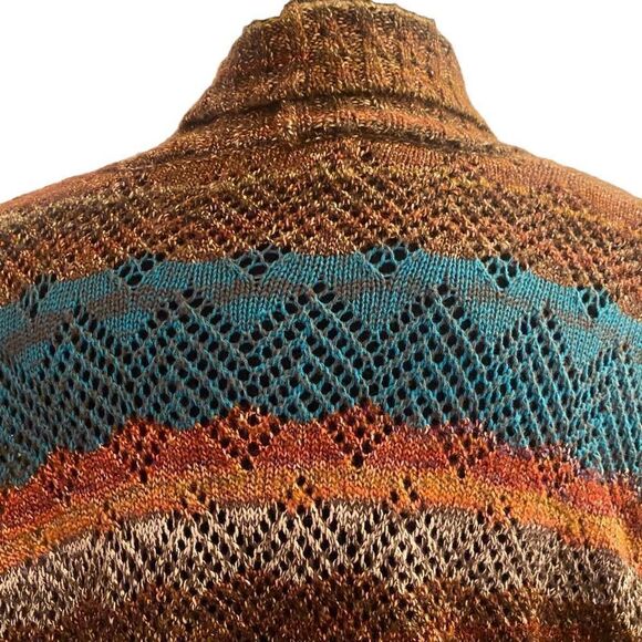 Alfred Dunner‎ Walnut Grove Striped Pointelle Cardigan Sweater Sz 1X - Picture 9 of 14